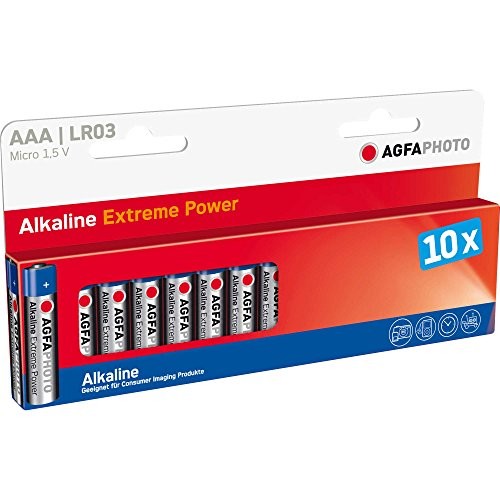 AgfaPhoto 110803968 AgfaPhoto 110-803968 Micro Batterien L03 10 Stück Alkaline AAA blau-Silber