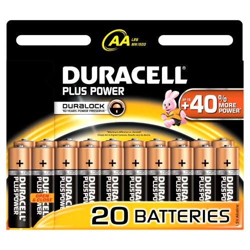 Duracell Plus AA Mignon Alkaline Batterien LR6, 20er Pack