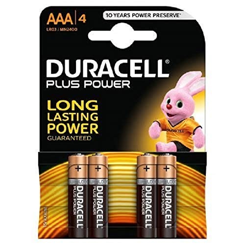 Duracell Plus Power Typ AAA Alkaline Batterien, 4er Pack