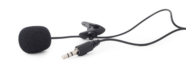 Gembird - 3.5 mm Clip-Mikrofon zum Anstecken oder Festklemmen, schwarz
