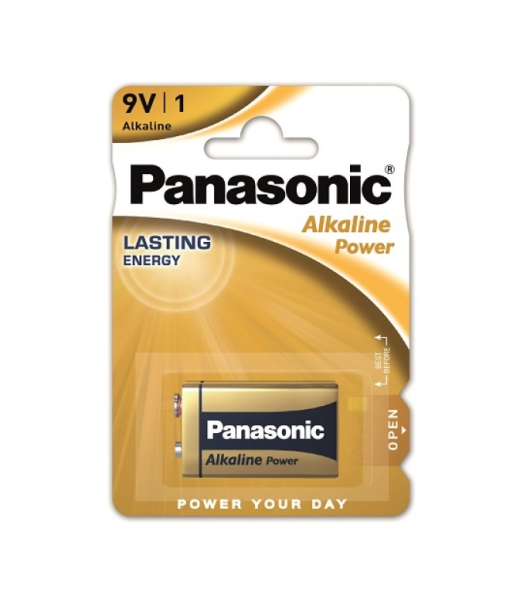 Panasonic Batterie Alkaline, E-Block, LR61, 9V Alkaline Power, Retail Blister (1-Pack)