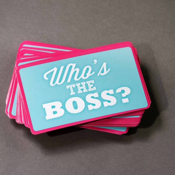 Kartenquiz "Who's the Boss" (Wer ist der Boss)