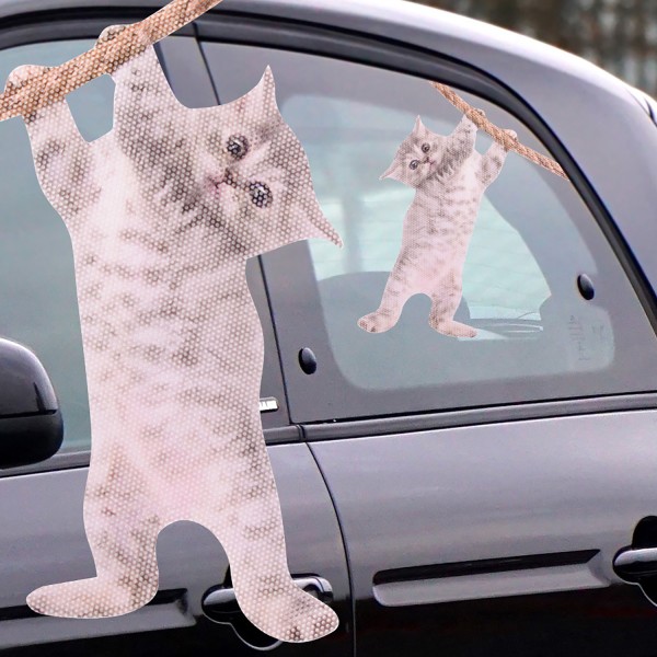 Ride With Hanging Cat - Fenstersticker "Katze"