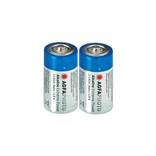 AgfaPhoto LR14 – Nicht aufladbaren Batterien (Alkaline, 1,5 V, grau, rot, Baby C)